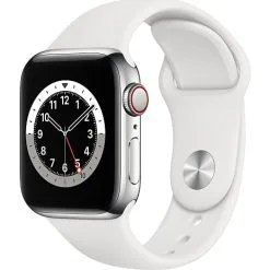 Apple Watch S6 GPS+Cellular 40mm Silver Stainless Steal Case - White Sport Band -Husholdning butik c20dad13 89c7 40d1 9910 acc134c9f30e