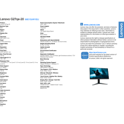 Lenovo G27qe-20 27" QHD Gaming Skærm -Husholdning butik c62dd77e 75d7 4b34 b1ca 6f9e9b9d23cf