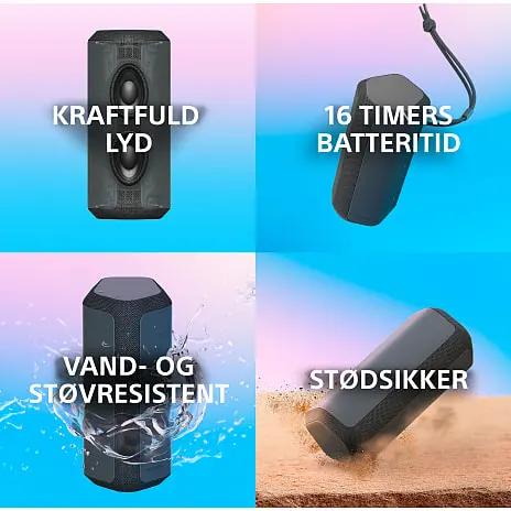 Sony SRS-XE200H Bærbar Højttaler - Grå 7 Sony SRS-XE200H Bærbar Højttaler - Grå - Billede 5