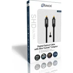 Sinox ULTRAHD Digital Lydkabelpakke (optisk) - 1.5 Meter