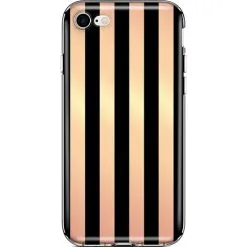 AVANA IPhone 6/6S/7/8/SE-2020 Cover - Sort/guld Striber