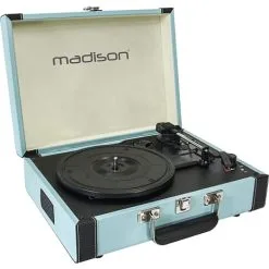 Madison Vintage Pladespiller M. Bluetooth (Lyseblå) -Husholdning butik e1d45c5f95d7036fbdd528a8cbfaba43