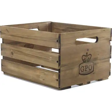 GPO Retro Dekorativ Trækasse Til Vinylplader 3 GPO Retro Dekorativ Trækasse Til Vinylplader