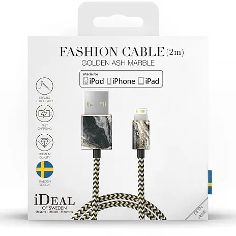 Ideal Of Sweden Ideal Lightning Kabel - Golden Ash Marble 4 Ideal Of Sweden Ideal Lightning Kabel - Golden Ash Marble - Billede 2