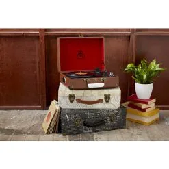 GPO Retro GPO ATTACHÉ Pladespiller - Brun -Husholdning butik e8ee27524bdea4d0906e7e345ce10e50