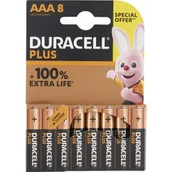 Duracell Batterier Plus Power AAA - 8 Stk.