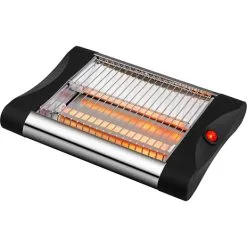 Basis Køkken Flad Brødrister - Sort/rustfrit Stål