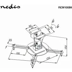 Nedis Projektor Loftbeslag Fuldt Bevægeligt 10 Kg Sort -Husholdning butik fe4aba03d75a70b3c66e7caabf8d650a